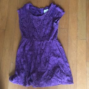 Purple lace dress
